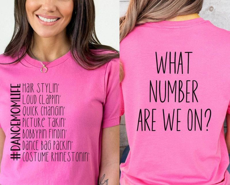 What Number Are We On Shirt, Dance Mom Life Short Sleeve Hoodie