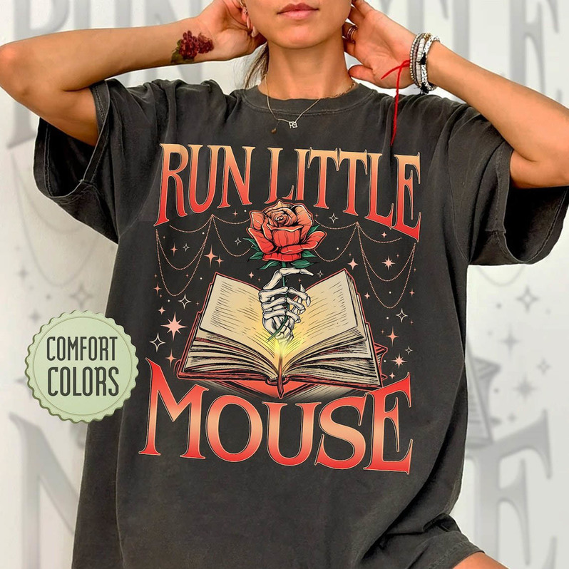 Run Little Mouse Comfort Shirt, Haunting Adeline Short Sleeve Tee Tops