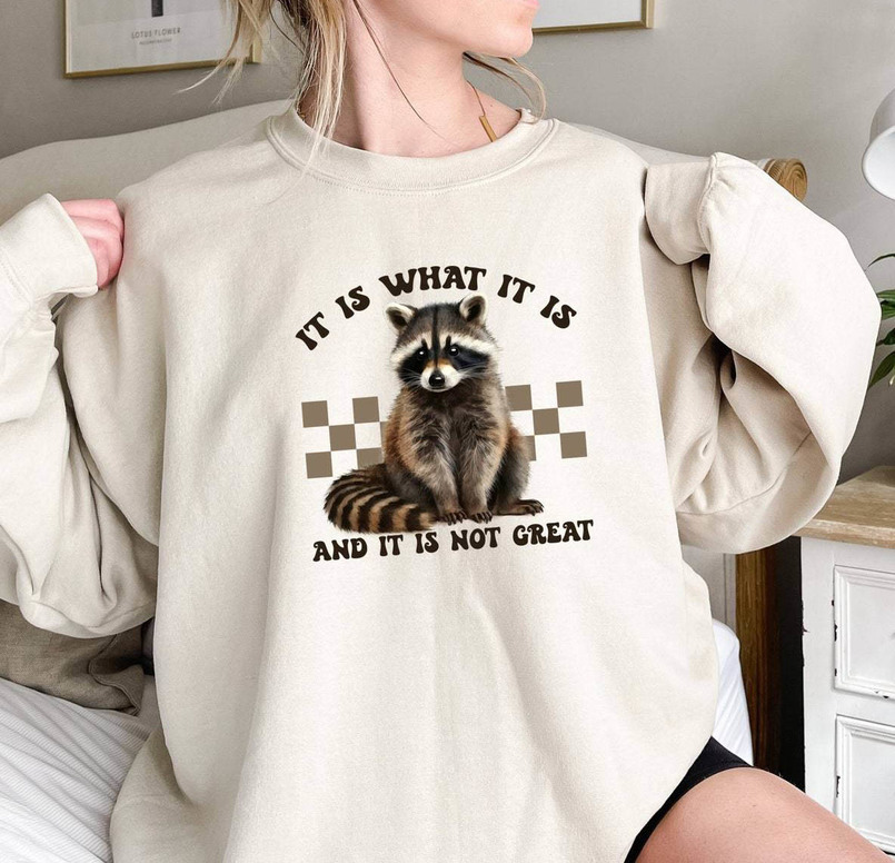 It Is What It Is And It Is Not Great Racoon Shirt, Racoon Lover Tee Tops Sweater