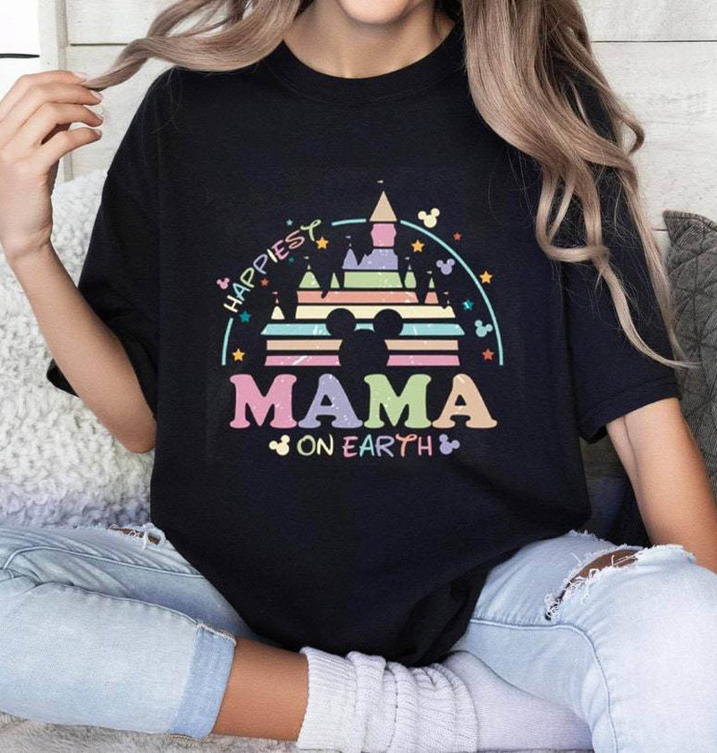 Happiest Mom On Earth Shirt, Disney Woman Long Sleeve Tee Tops
