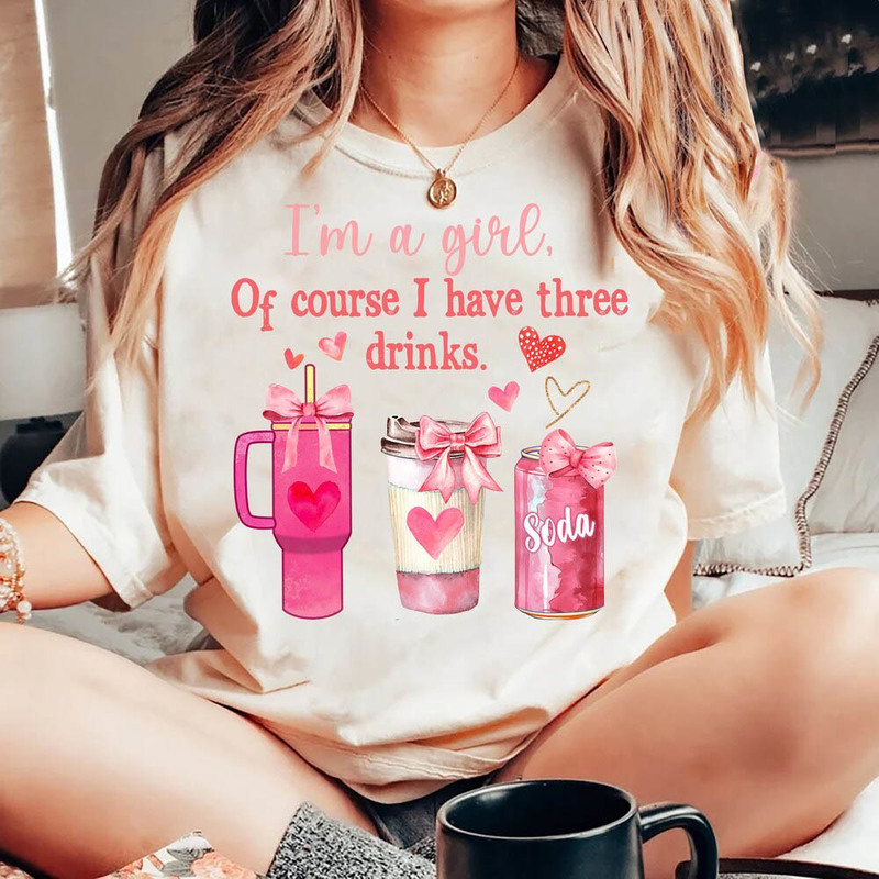We're Girls Of Course Shirt, Pink Coquette Tee Tops Hoodie