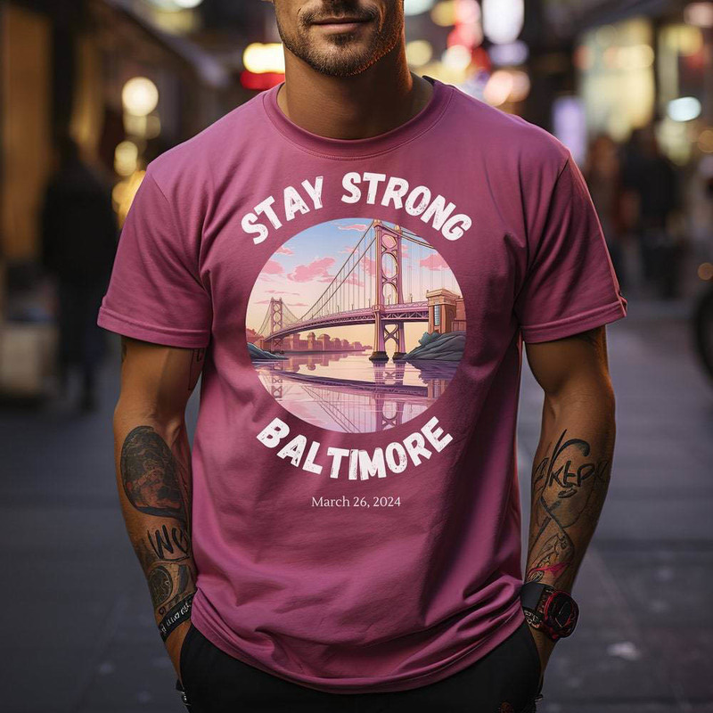 Baltimore Bridge Shirt, Commemorative March 2024 Unisex Hoodie Crewneck Sweatshirt