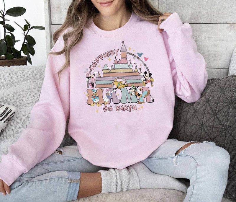 Happiest Mom On Earth Funny Shirt, Disney Castle Mother S Day Sweater T-Shirt