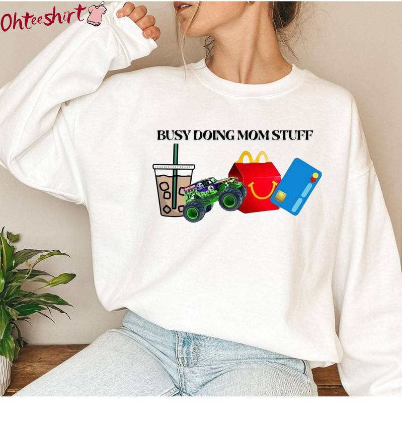Busy Doing Mom Shirt, Boujee Baseball Long Sleeve Tee Tops Gifts For Lover