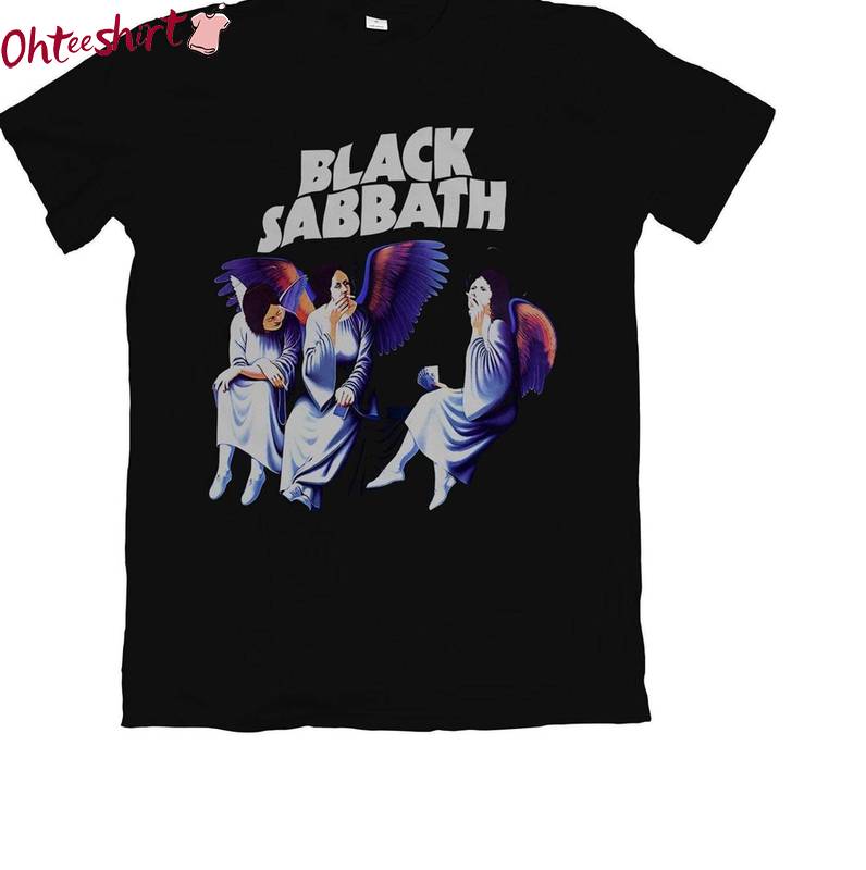 Retro Black Sabbath Shirt, Heaven Angle And Hell Short Sleeve Long Sleeve