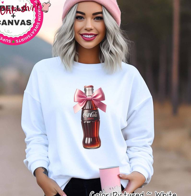 Coquette Coke Zero Shirt, Preppy Pink Bow Trendy Soda Unisex Hoodie Sweater