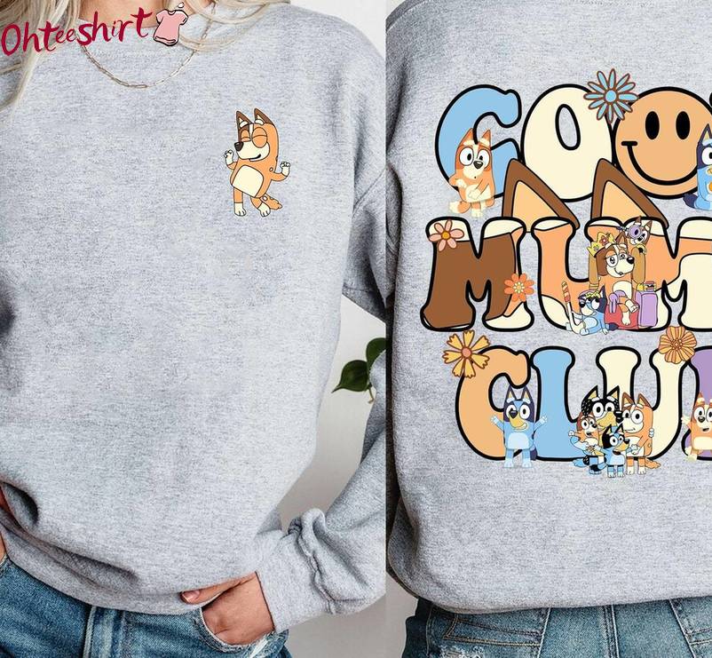 Cool Moms Club Bluey Shirt, Bluey Family Funny Tee Tops Sweater