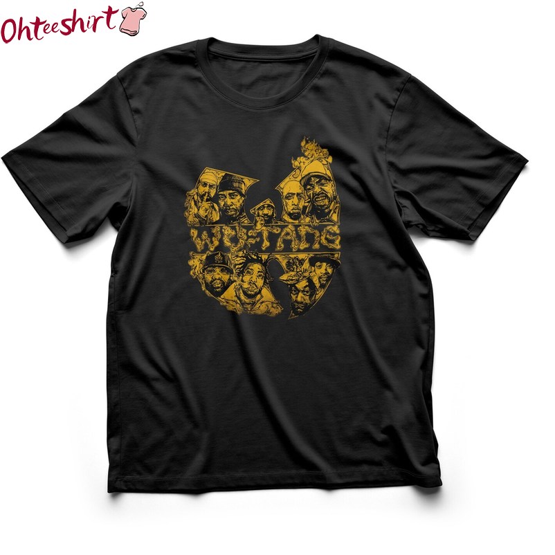 Wu Tang Clan Shirt, Iconic Wu Tang Logo Vintage Unisex Hoodie Short Sleeve