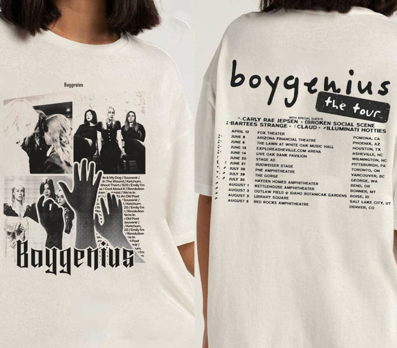 The Record Indie Rock Music Tour 2023 Shirt, Phoebe Bridgers Julien Unisex T-Shirt Crewneck