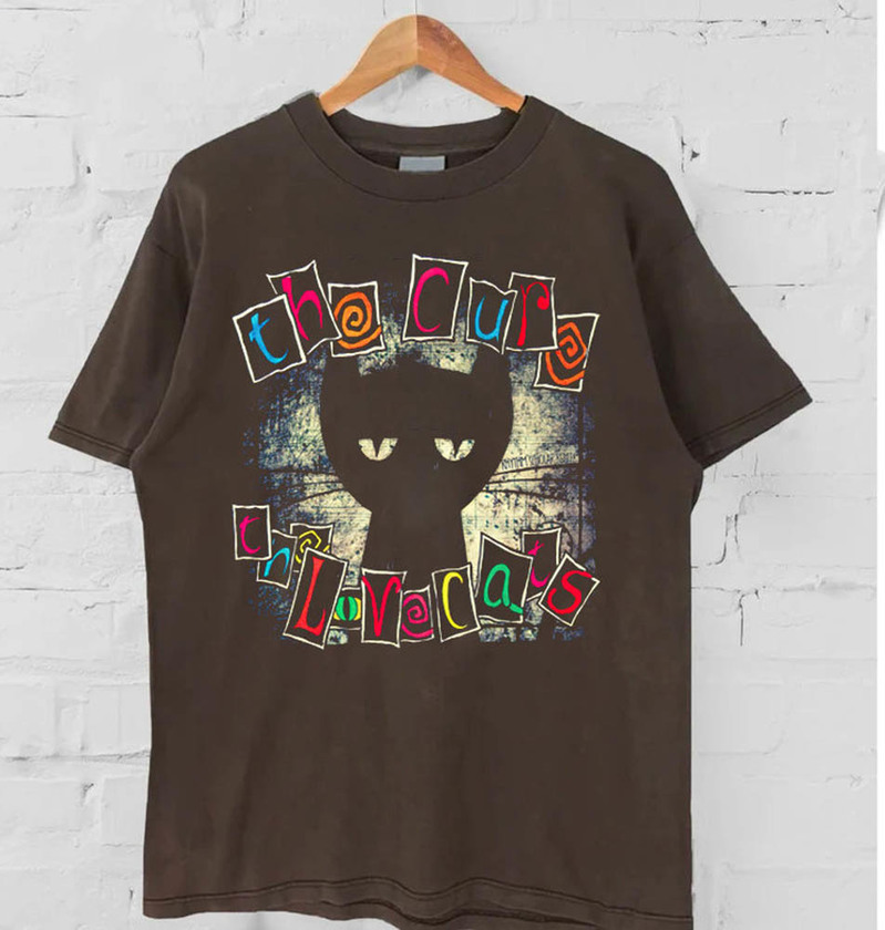 The Cure Vintage Shirt, Funny Cat Short Sleeve Tee Tops