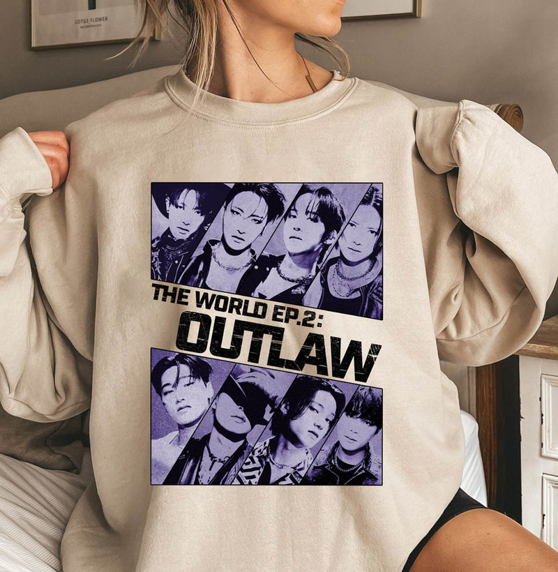Ateez Outlaw Album Shirt, Ateez Break The Wall Crewneck Unisex T-Shirt