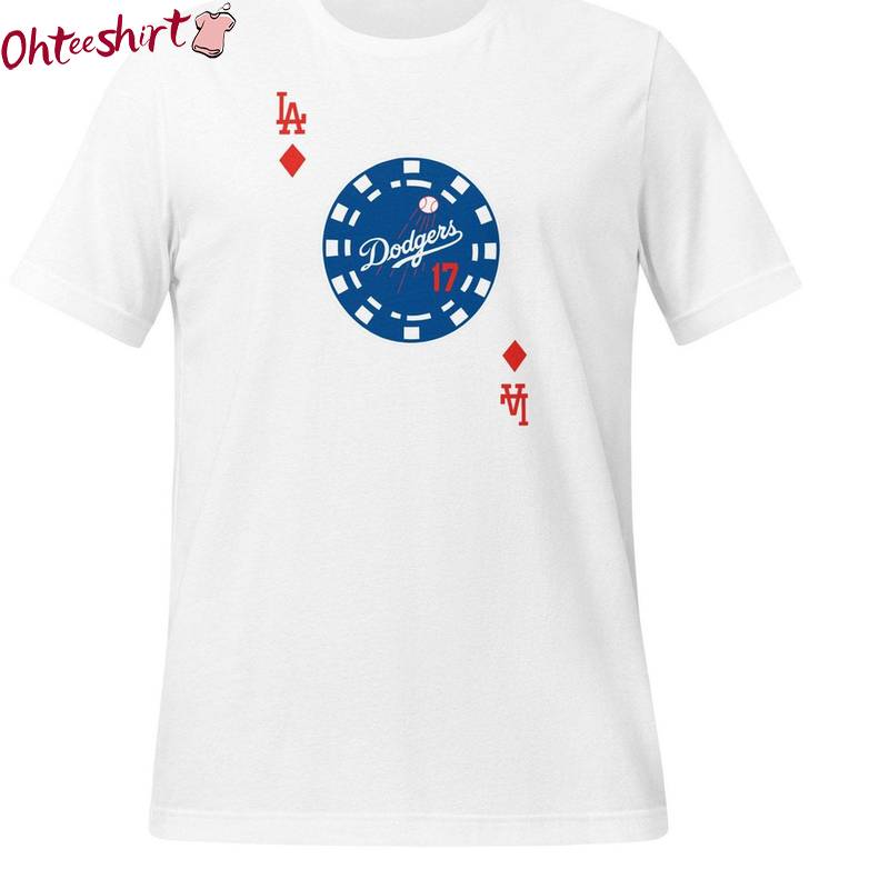 Dodger Shohei Ohtani Shirt, Poker Chip Ace Of Diamonds Crewneck Sweatshirt Long Sleeve