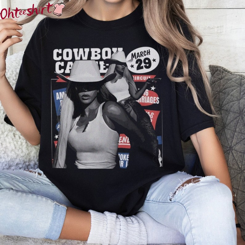 Vintage Cowboy Carter Shirt, Levii's Jeans Beyonce Crewneck Sweatshirt Short Sleeve