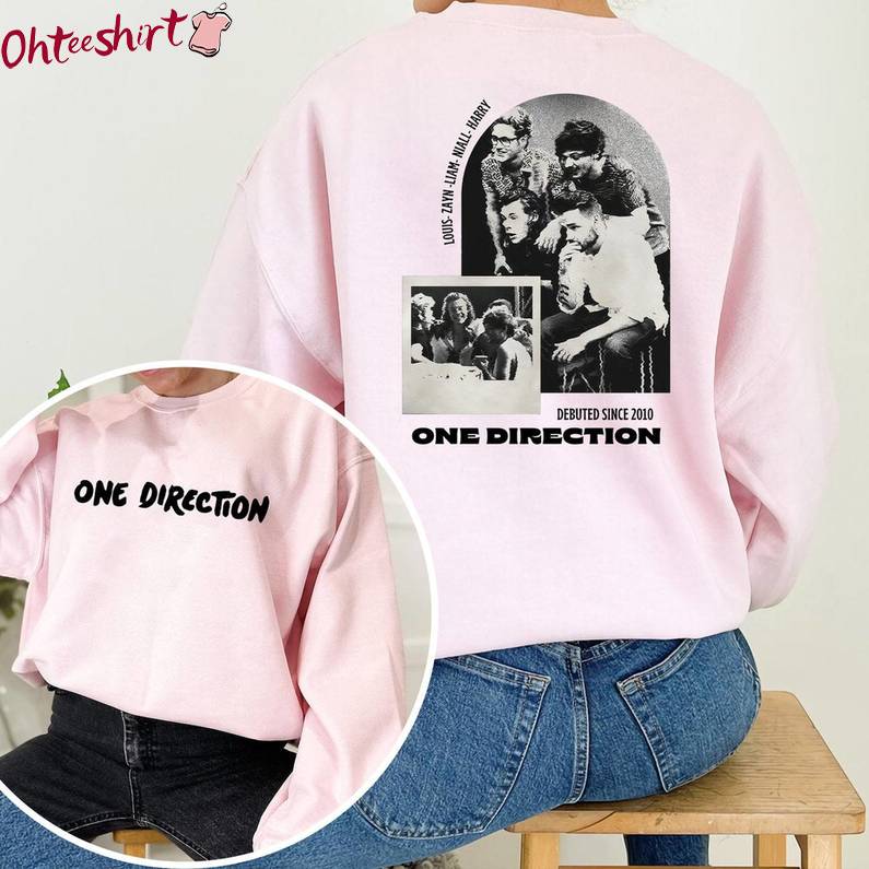 One Direction Band 2side Shirt, Debuted Since 2000 Short Sleeve Crewneck Sweatshirt