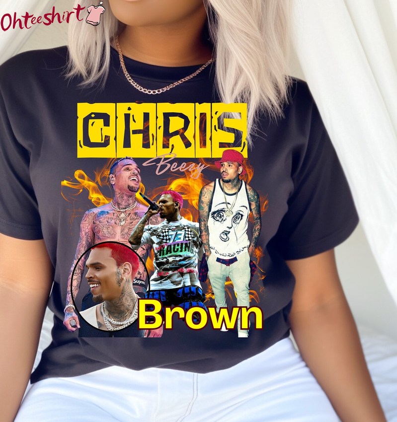 Chris Brown Graphic Shirt, Vintage Fire And Hiphop Unisex T Shirt Unisex Hoodie