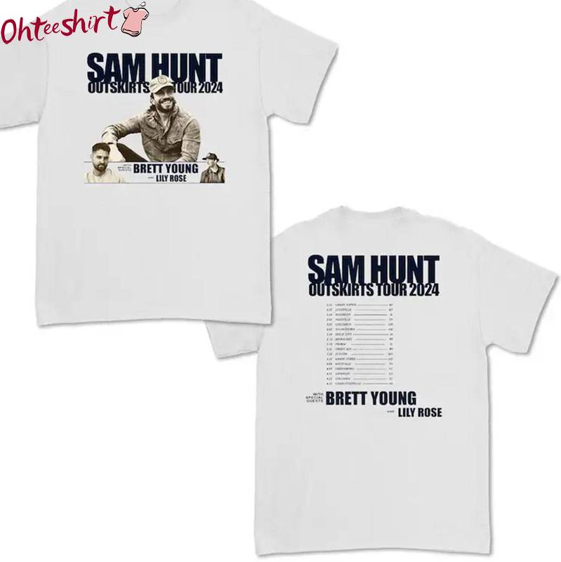 Sam Hunt 2024 Outskirts Tour Shirt, Country Music 2024 Short Sleeve Hoodie