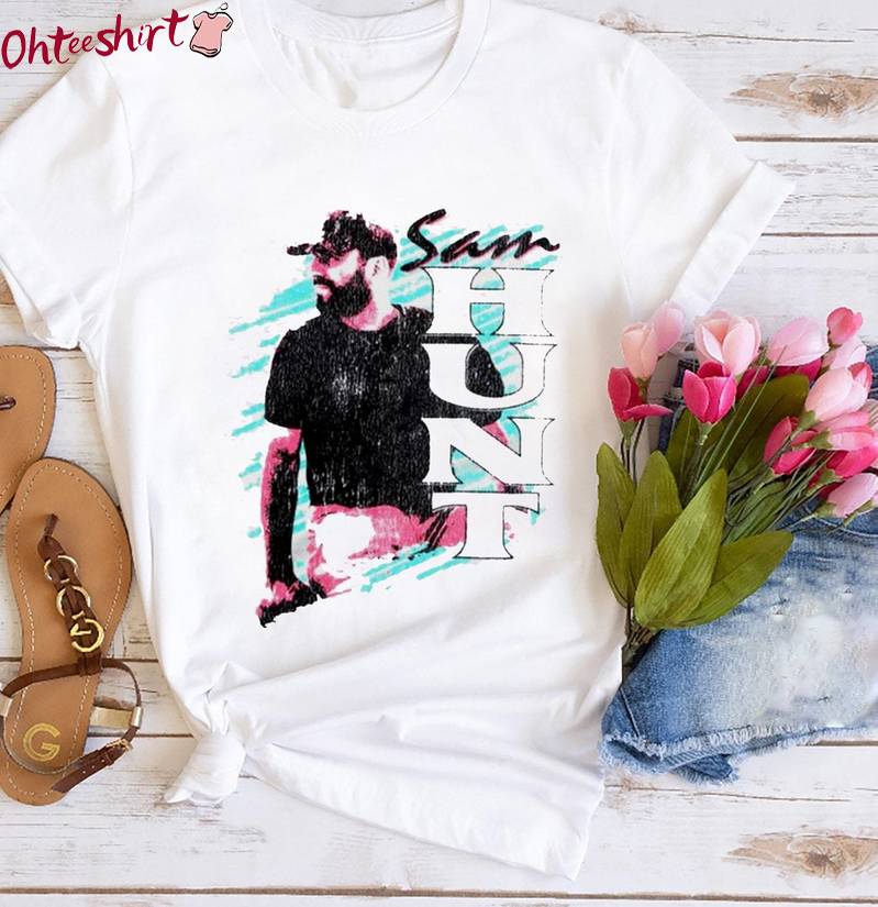 Sam Hunt 2024 Outskirts Tour Shirt, Blurry Print Tee Tops Hoodie Gifts For Fans