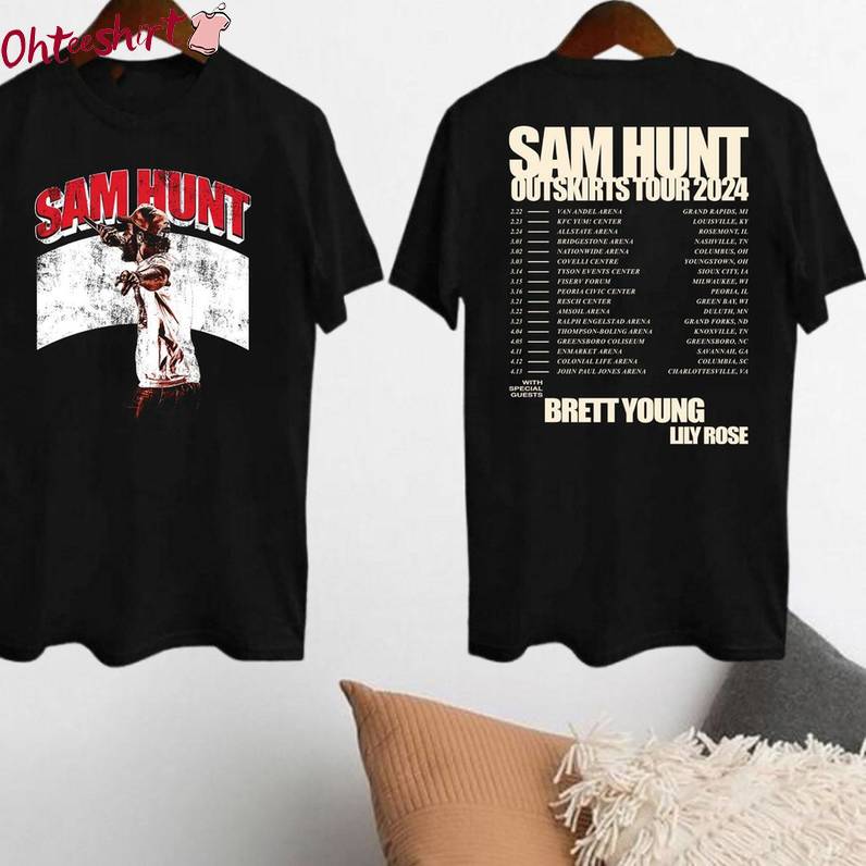 Vintage Sam Hunt 2024 Outskirts Tour Shirt, Concert Merch Unisex T Shirt Crewneck Sweatshirt