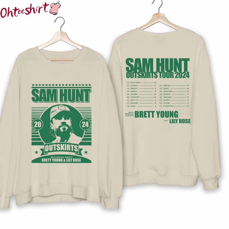 Vintage Sam Hunt Shirt, Outskirts Tour List Song Unisex T Shirt Unisex Hoodie