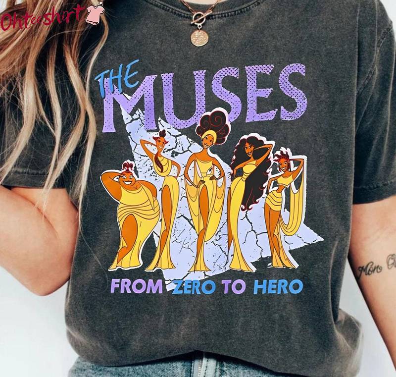 Retro The Muses Zero To Hero Shirt, Funny Disney Hercules Short Sleeve Tee Tops