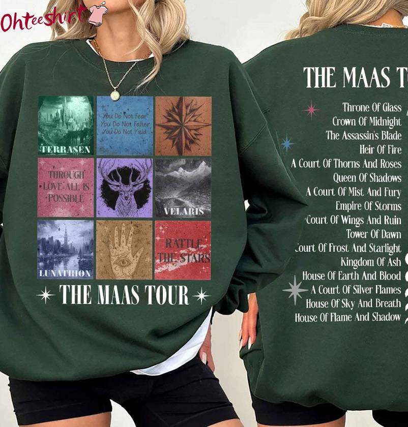Sarah J Maas Eras Tour Shirt, Acotar Crescent City Unisex Hoodie Crewneck Sweatshirt