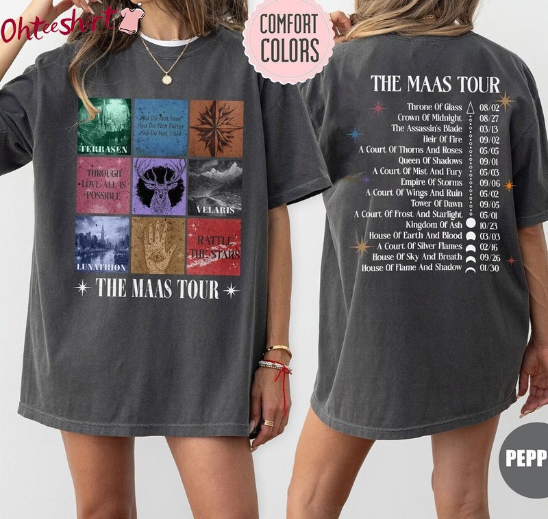 Vintage Sarah J Maas Tour Shirt, The Maas Tour Unisex Hoodie Crewneck Sweatshirt