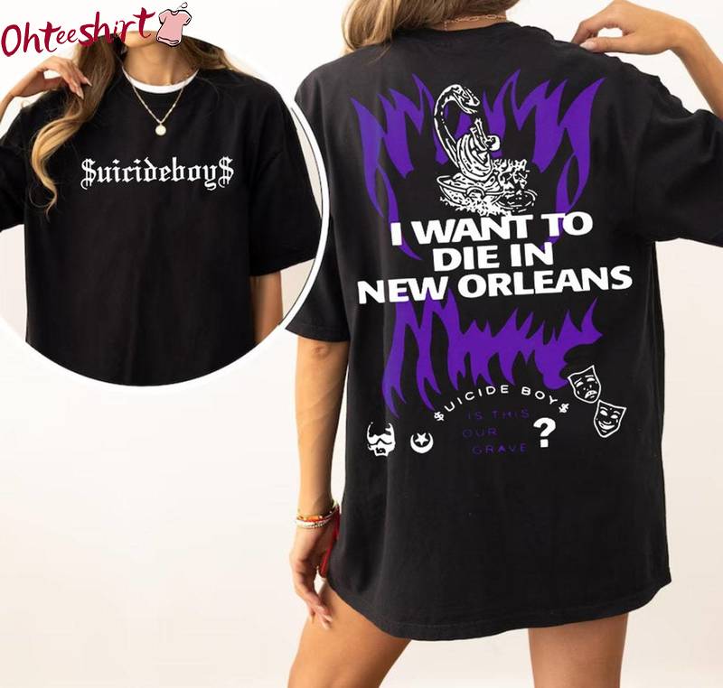 I Want To Die Suicideboys Shirt, In New Orleans Hiphop Vintage Long Sleeve Sweater