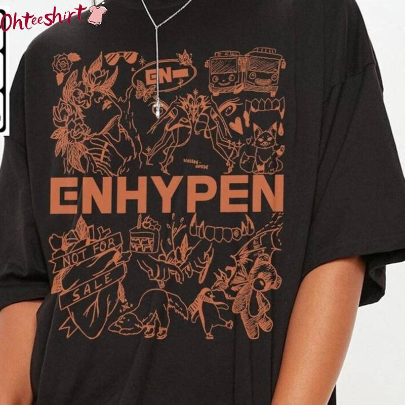 Groovy Enhypen Tour Shirt, Comfort Album Lyrics Unisex T Shirt Tee Tops