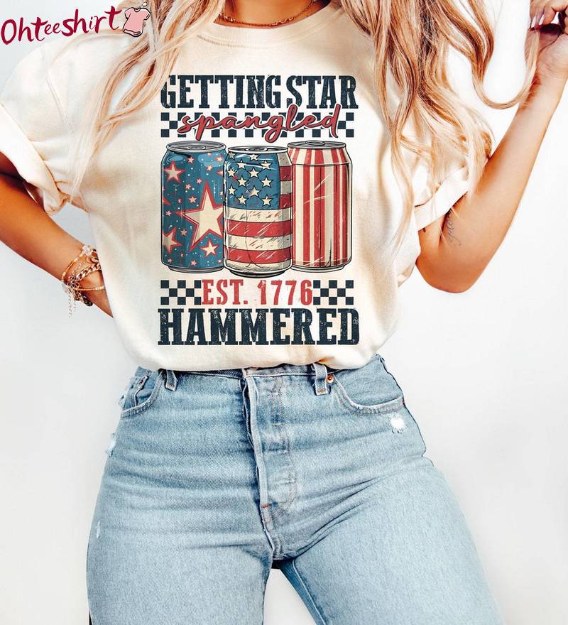 Must Have Star Spangled Hammered Shirt, 4th Of July Party Unisex Hoodie Crewneck