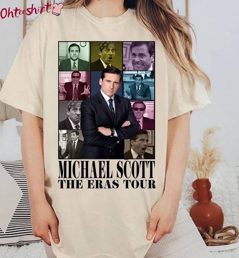 Neutral Michael Scott The Eras Tour Limited Sweater, Threat Level Midnight Shirt Short Sleeve