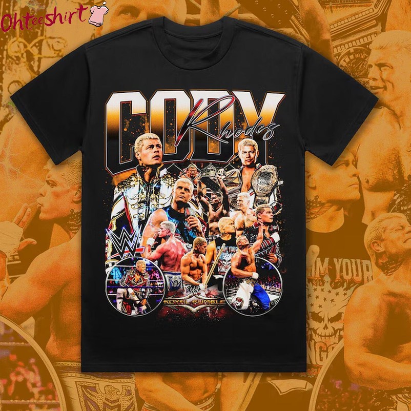Limited Wrestler Unisex Hoodie, Vintage 90s Cody Rhodes Shirt Long Sleeve