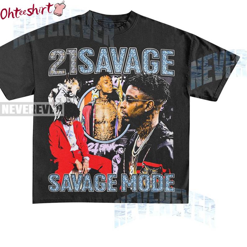 Limited 21 Savage Shirt, Retro Rap Short Sleeve Long Sleeve