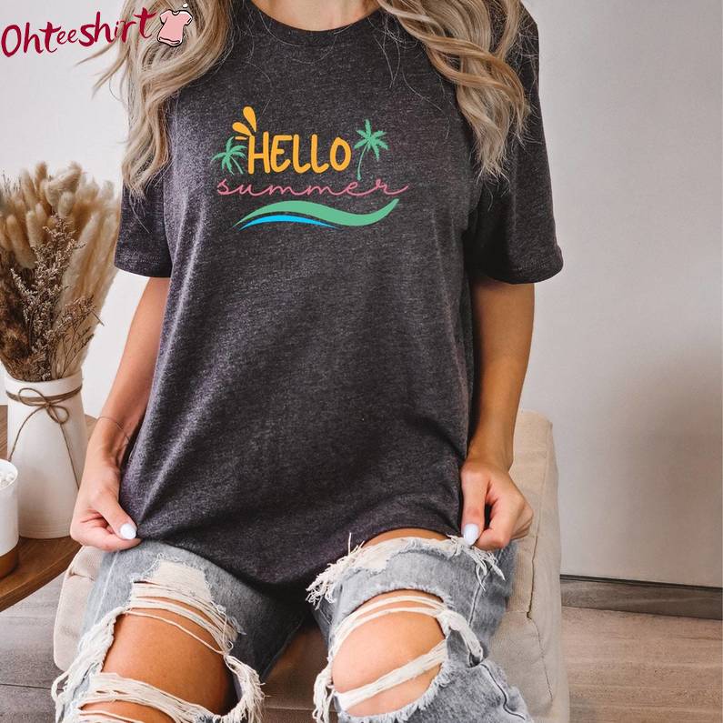 Awesome Hello Summer Shirt, Must Have Beach Vacation Sweatshirt Sweater