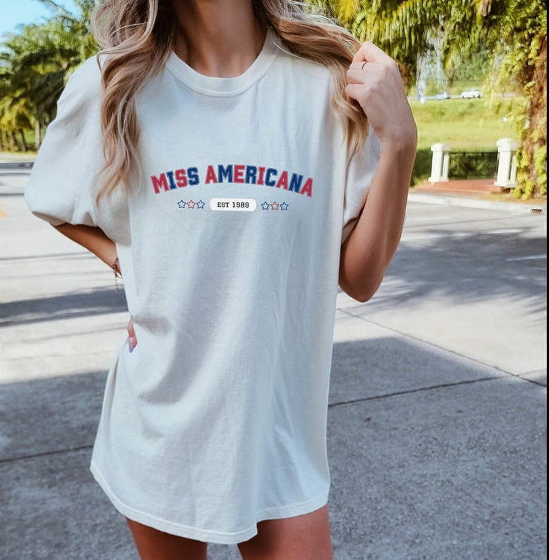 Comfort Miss Americana Shirt, Eras Tour Taylor Swift Crewneck Unisex T-Shirt