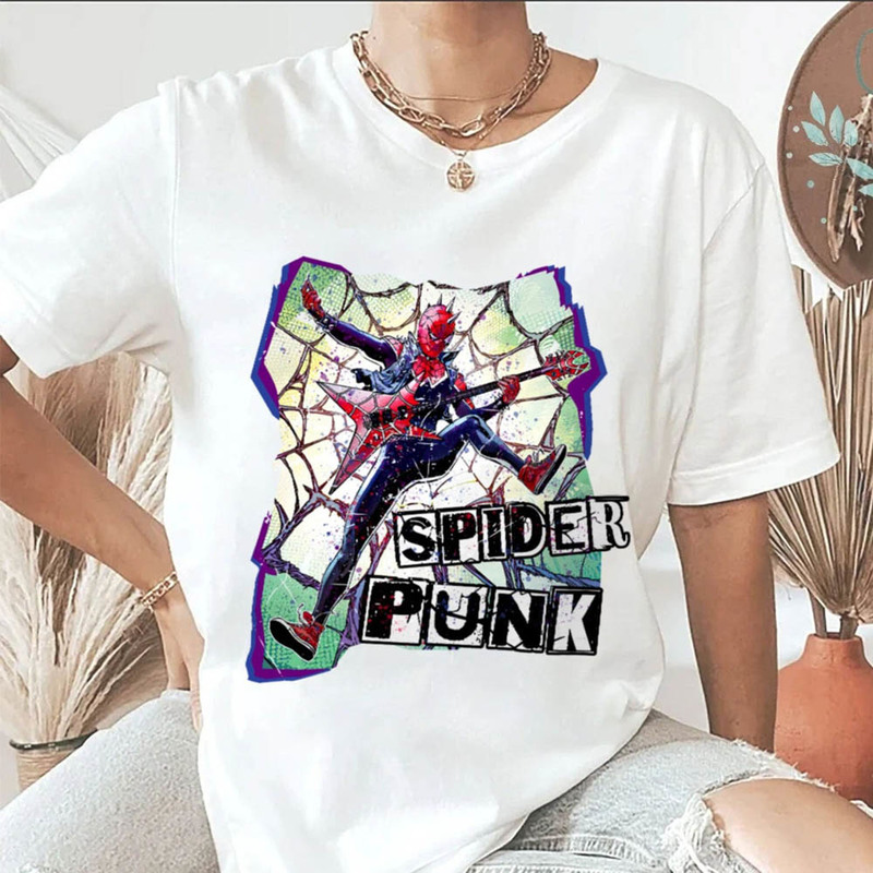Spider Punk Funny Shirt, Spider Man 2023 Tee Tops Crewneck