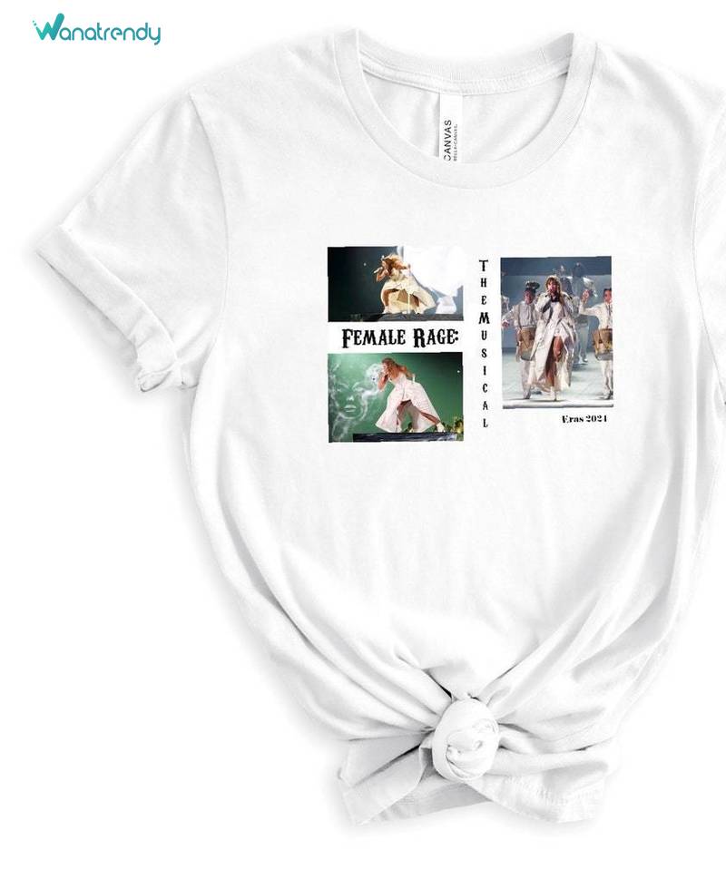 Unique Eras Tour Taylor Swift T Shirt, Retro Female Rage The Musical Shirt Short Sleeve