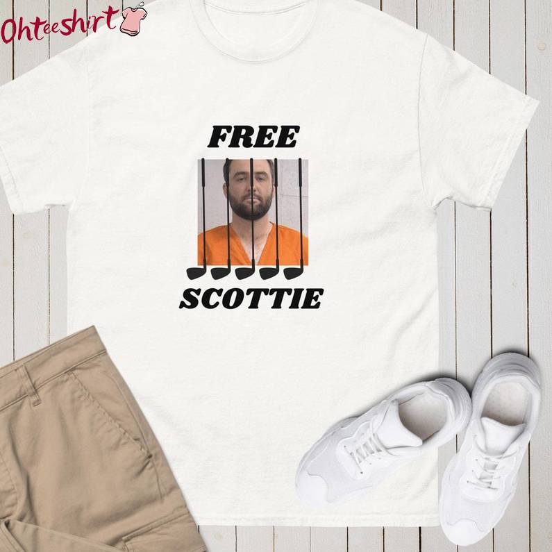 Groovy Scheffler Unisex Hoodie, Trendy Free Scottie Shirt Short Sleeve