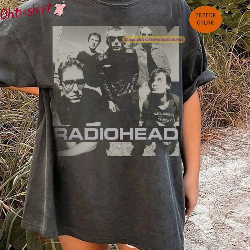 Groovy Radiohead Shirt, Comfort Band Short Sleeve Crewneck For Fans