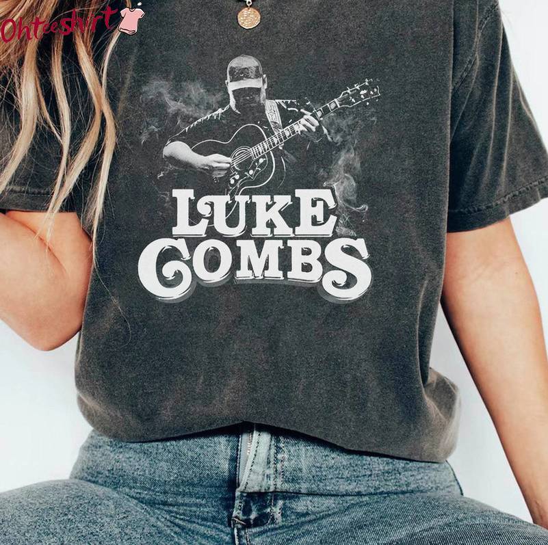 Luke Combs World Tour Comfort Shirt, Limited Cowboy Crewneck Tee Tops