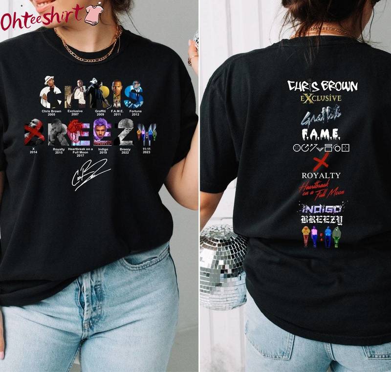 Awesome Chris Brown Breezy Shirt, Must Have Crewneck Long Sleeve Gift For Fans