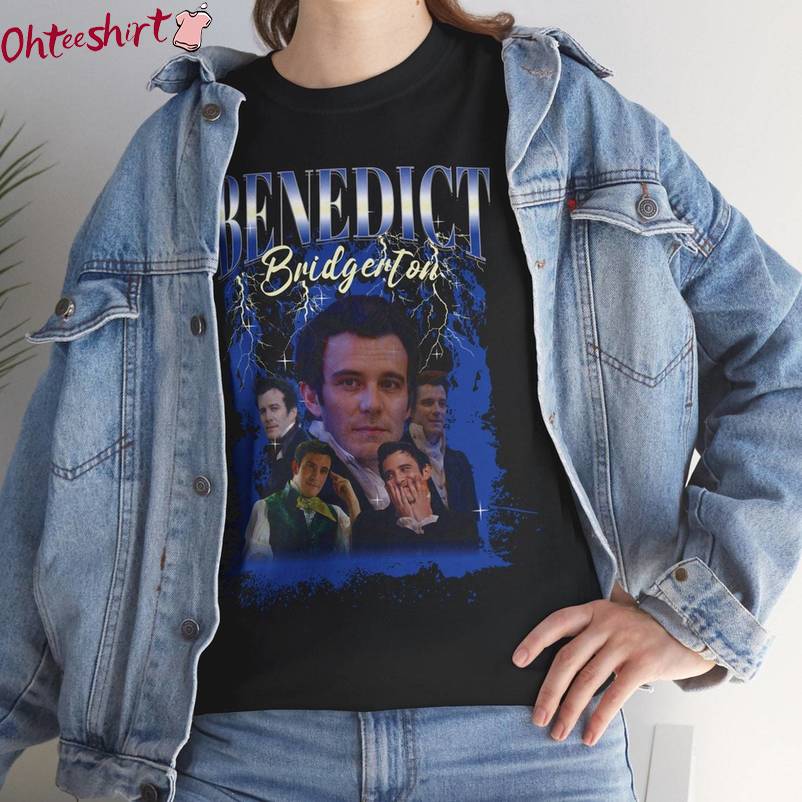 Trendy Benedict Bridgerton Shirt, Colin Bridgerton Homage Retro Crewneck Long Sleeve