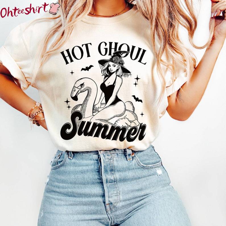 Trendy Hot Ghoul Summer Shirt, Creative Spooky Mama Tee Tops Sweater