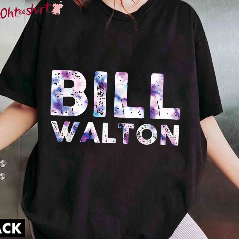 Trendy Bill Walton Shirt, Cool Design Basketball Crewneck Long Sleeve