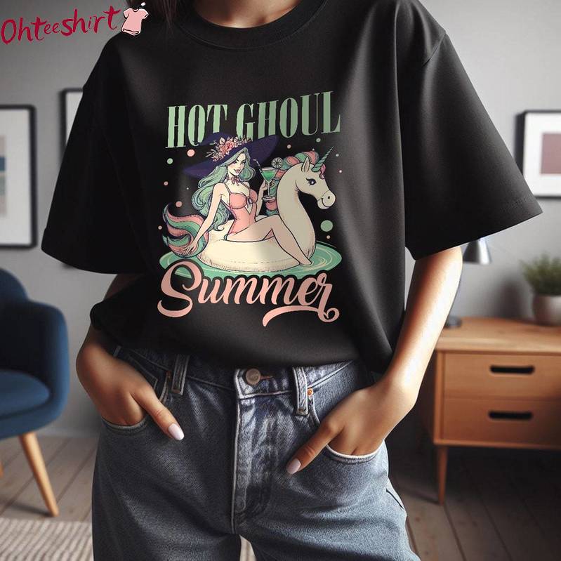 Funny Summer Sweatshirt , Cool Design Hot Ghoul Summer Shirt Sweater