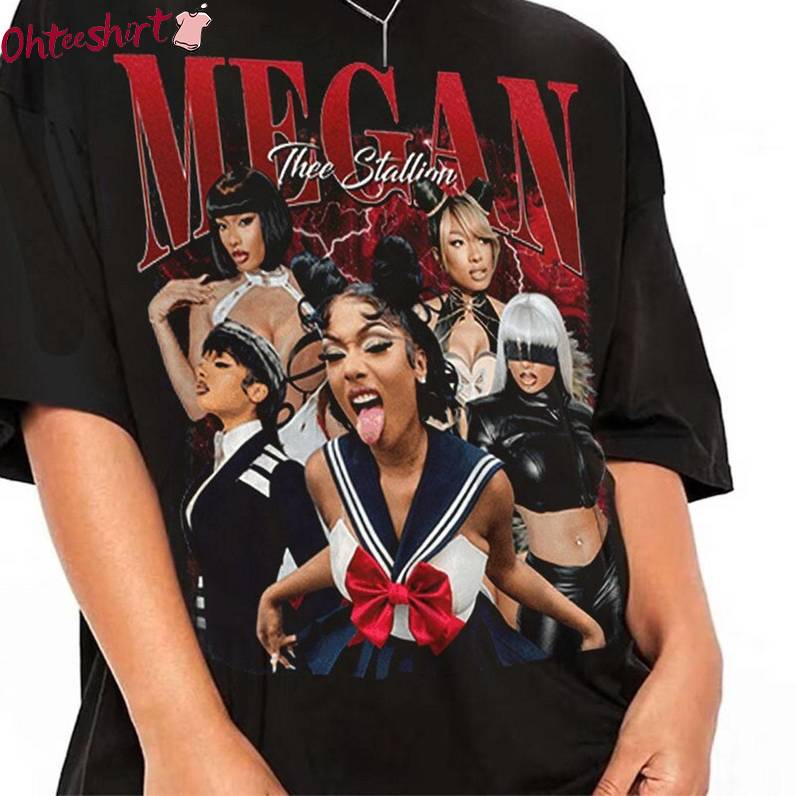 Cool Design Megan Thee Stallion Shirt, Trendy Tour 2024 Tee Tops Crewneck