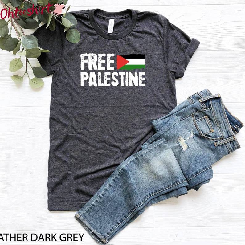 Unique Palestine Flag Unisex Hoodie, New Rare Free Palestine Shirt Long Sleeve