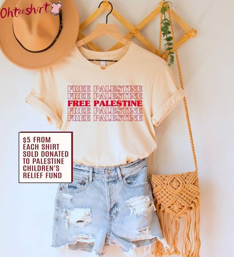 Free Palestine Comfort Shirt, Limited Palestinian Lives Matter Short Sleeve Long Sleeve