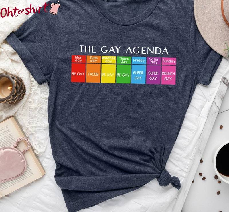 The Gay Agenda Cool Design Shirt, Pride Month Unisex T Shirt Unisex Hoodie