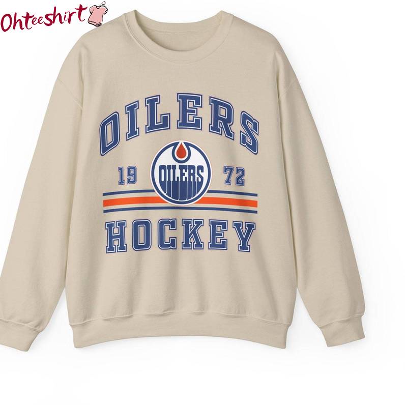 Edmonton Hockey Sweatshirt , Cool Design Edmonton Oilers Shirt Tee Tops