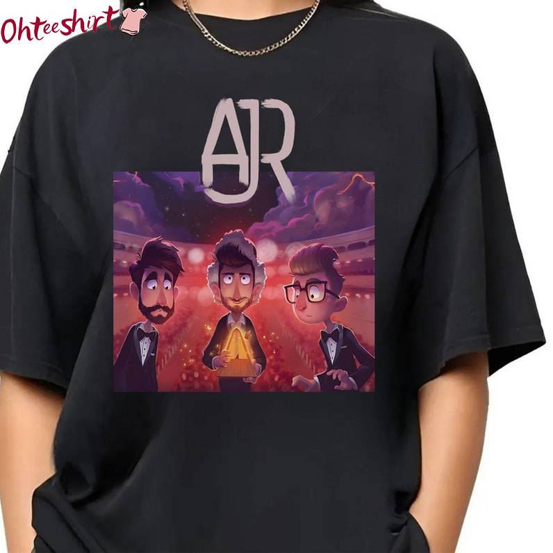 Modern Rock Band Sweatshirt , Cool Design Ajr Band Shirt Short Sleeve